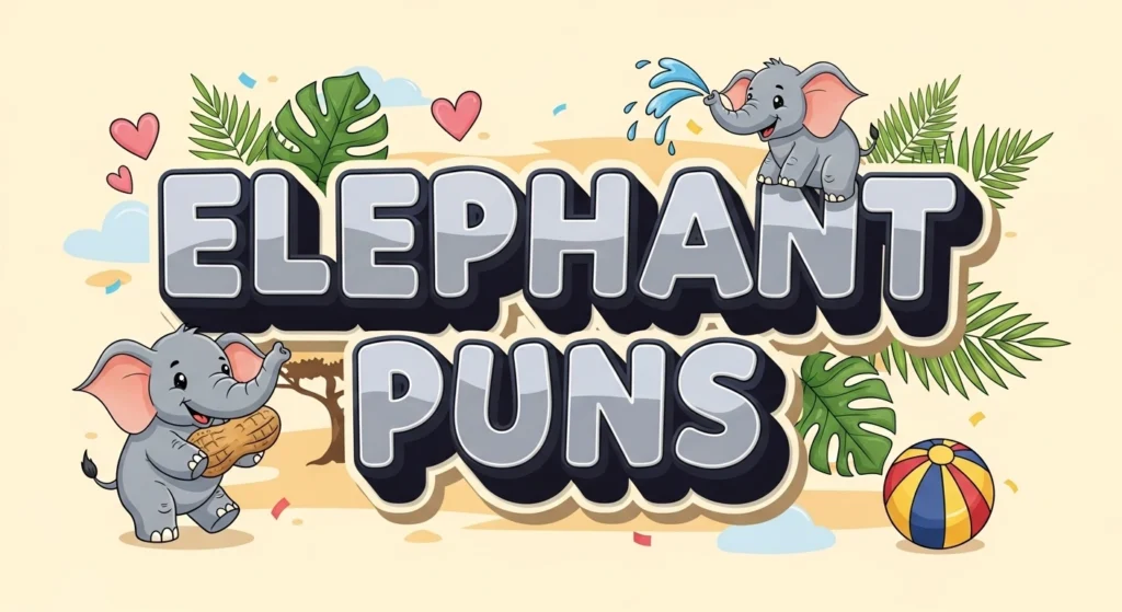 Short Elephant Puns: Dirty, Cute Love One Liners Captions Elephant Puns